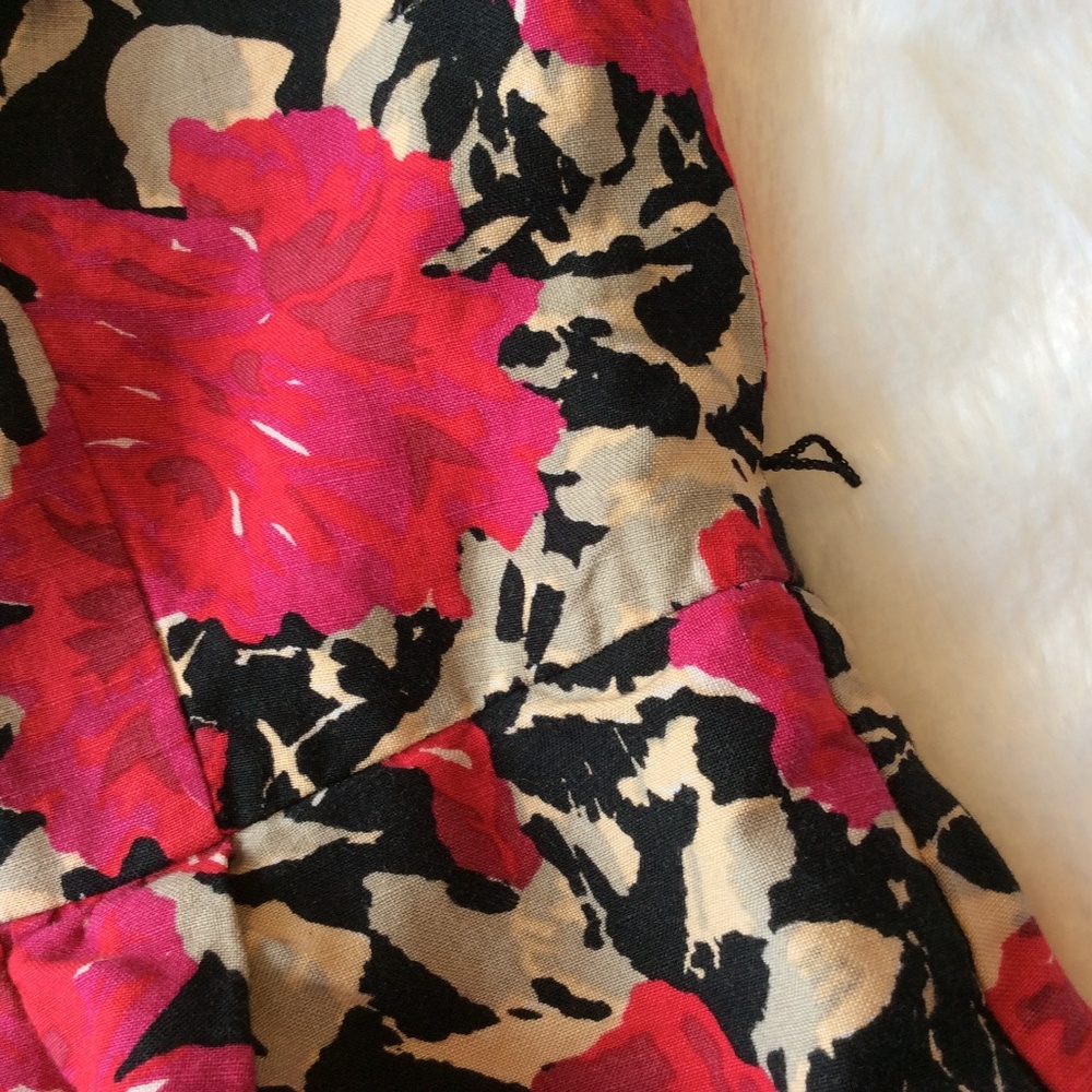 Donna Ricco Shift Dress 12 Roses Linen Blend Party - Picture 7 of 8